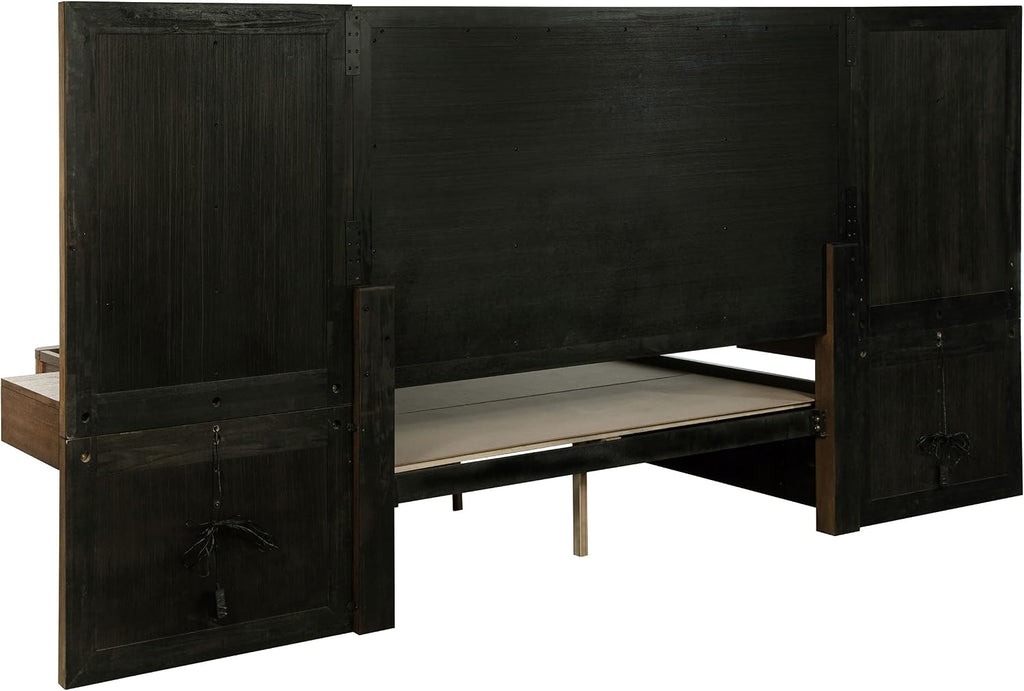 Coaster Home Furnishings Terrace Transitional 5-Piece Bedroom Set Eastern King Size Wall Panel Storage Bed Frame 58-inch Headboard Ash Brown 224900KE-S5P