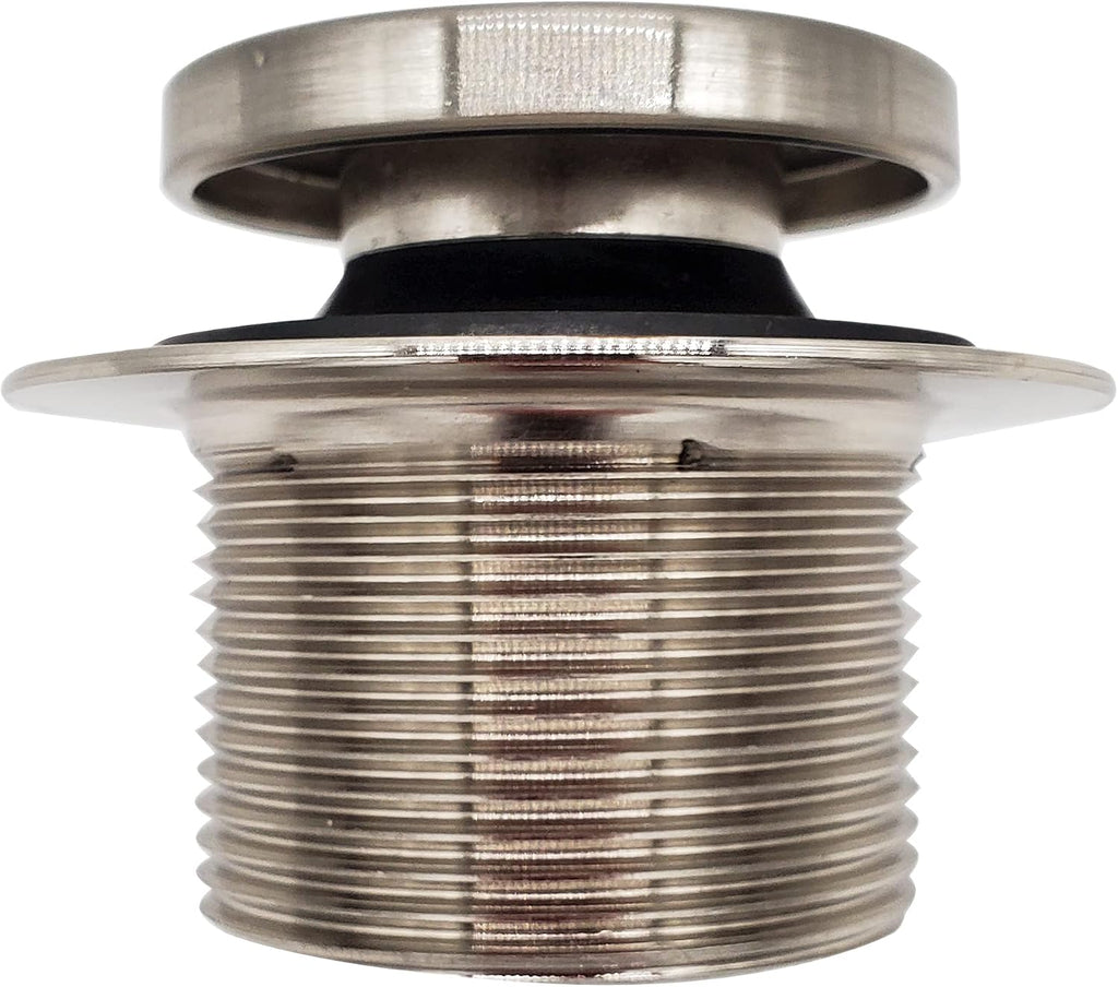 Westbrass 7931817-DC-07 22' Direct Connect 17 Gauge Brass Waste and Overflow with Tip-Toe Drain Trim, Satin Nickel