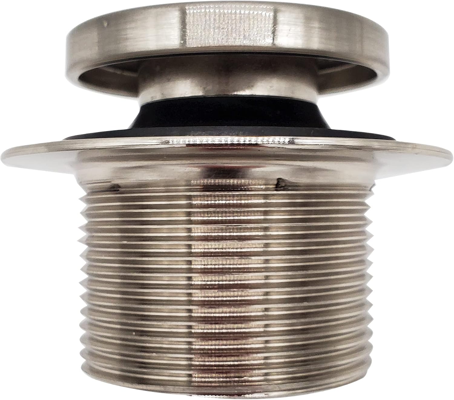 Westbrass 7931817-DC-07 22' Direct Connect 17 Gauge Brass Waste and Overflow with Tip-Toe Drain Trim, Satin Nickel