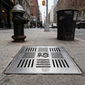 Sewer Drain Grate Cover Set, Stainless Steel Outdoor Drainage Channel with Frame, Commercial Rainwater Trench for Efficient Water Management