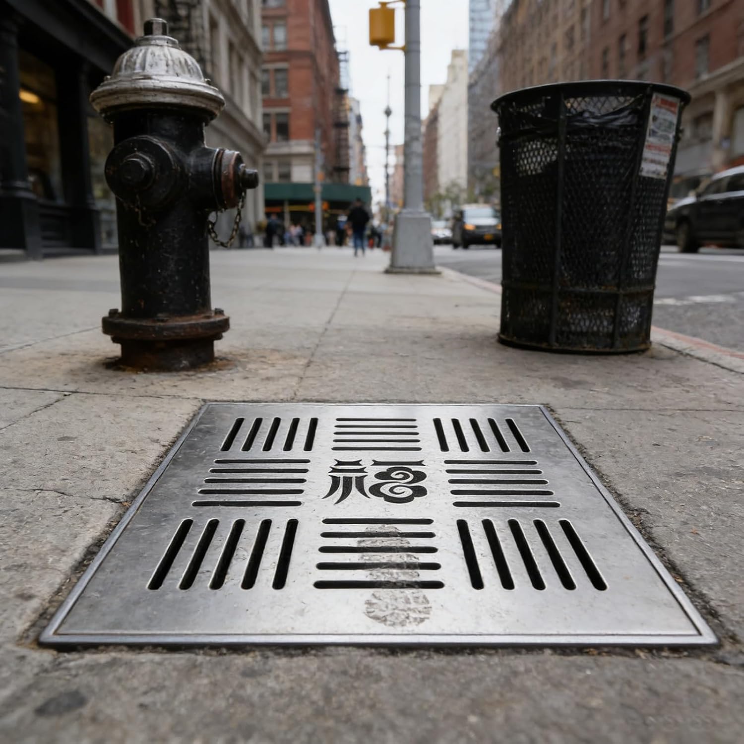 Sewer Drain Grate Cover Set, Stainless Steel Outdoor Drainage Channel with Frame, Commercial Rainwater Trench for Efficient Water Management