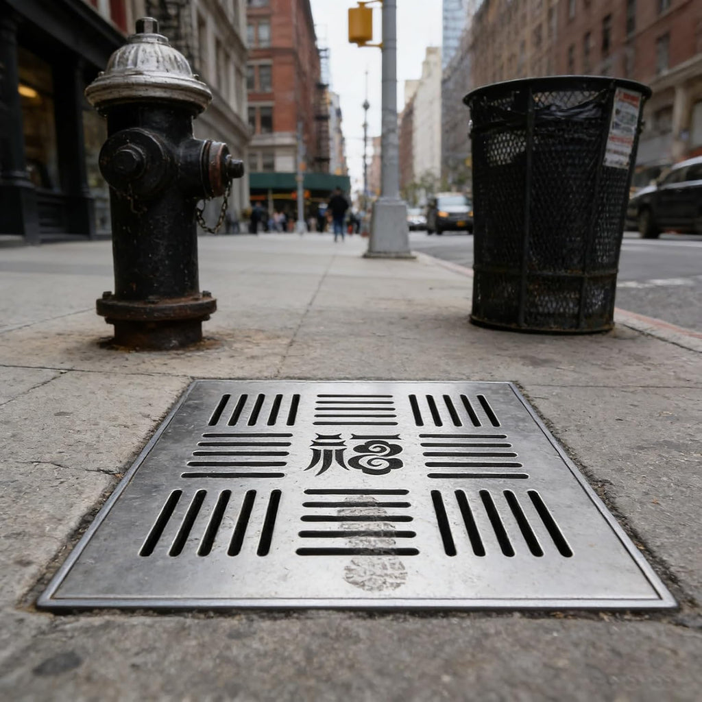 Sewer Drain Grate Cover Set, Stainless Steel Outdoor Drainage Channel with Frame, Commercial Rainwater Trench for Efficient Water Management