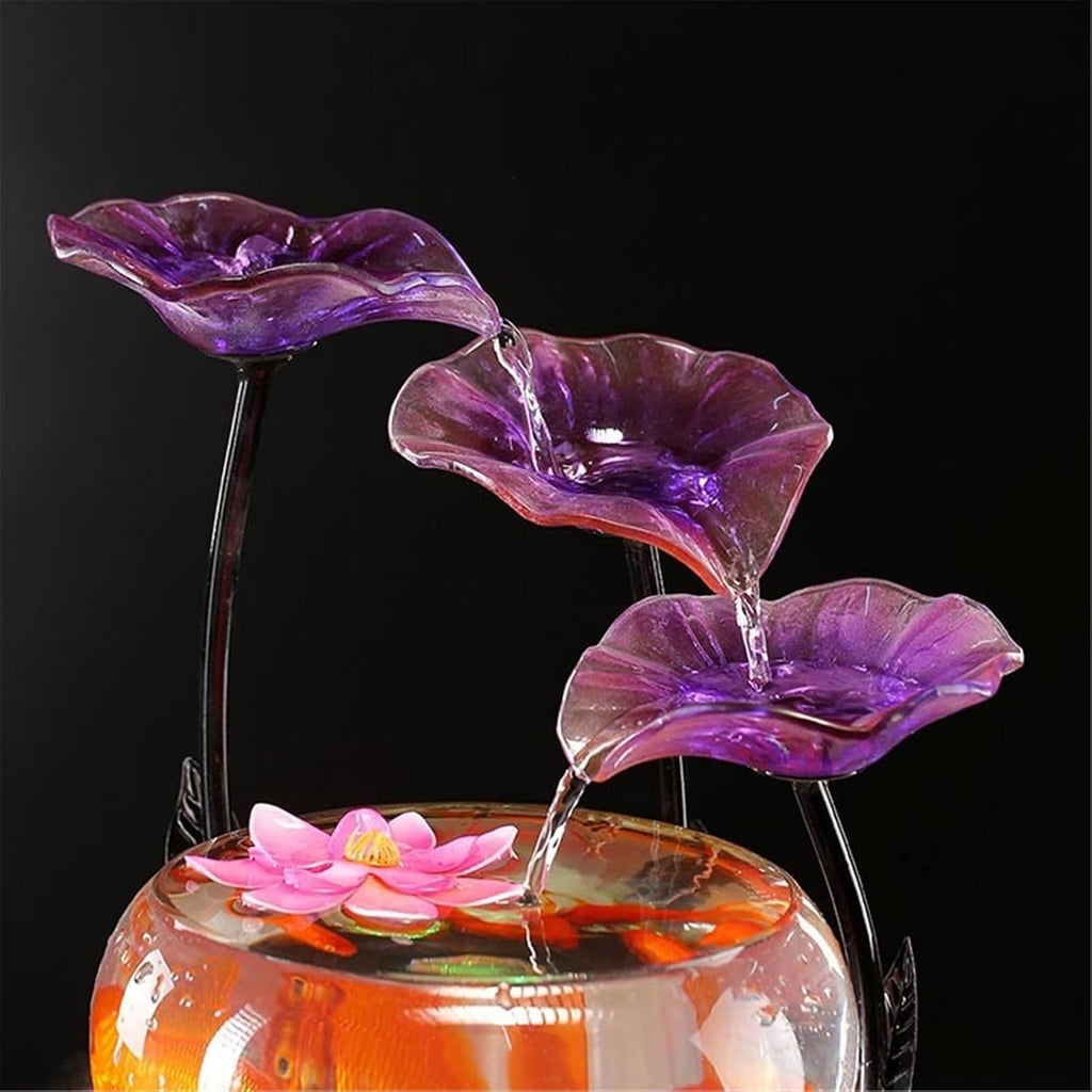 Indoor Waterfall Fountain Indoor Tabletop Fountains, Luxury-Style Fish Tank Water Ornament Home Office Desktop Decorations