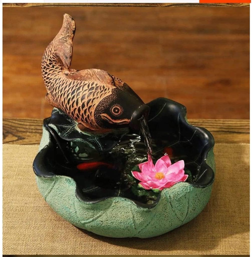 QUQUQ Home Tabletop Fountain Fish Tank Table Fountain Bonsai,Relaxation Desktop Water Fountain,for Home Office Decoration(Fountain+Atomizer)