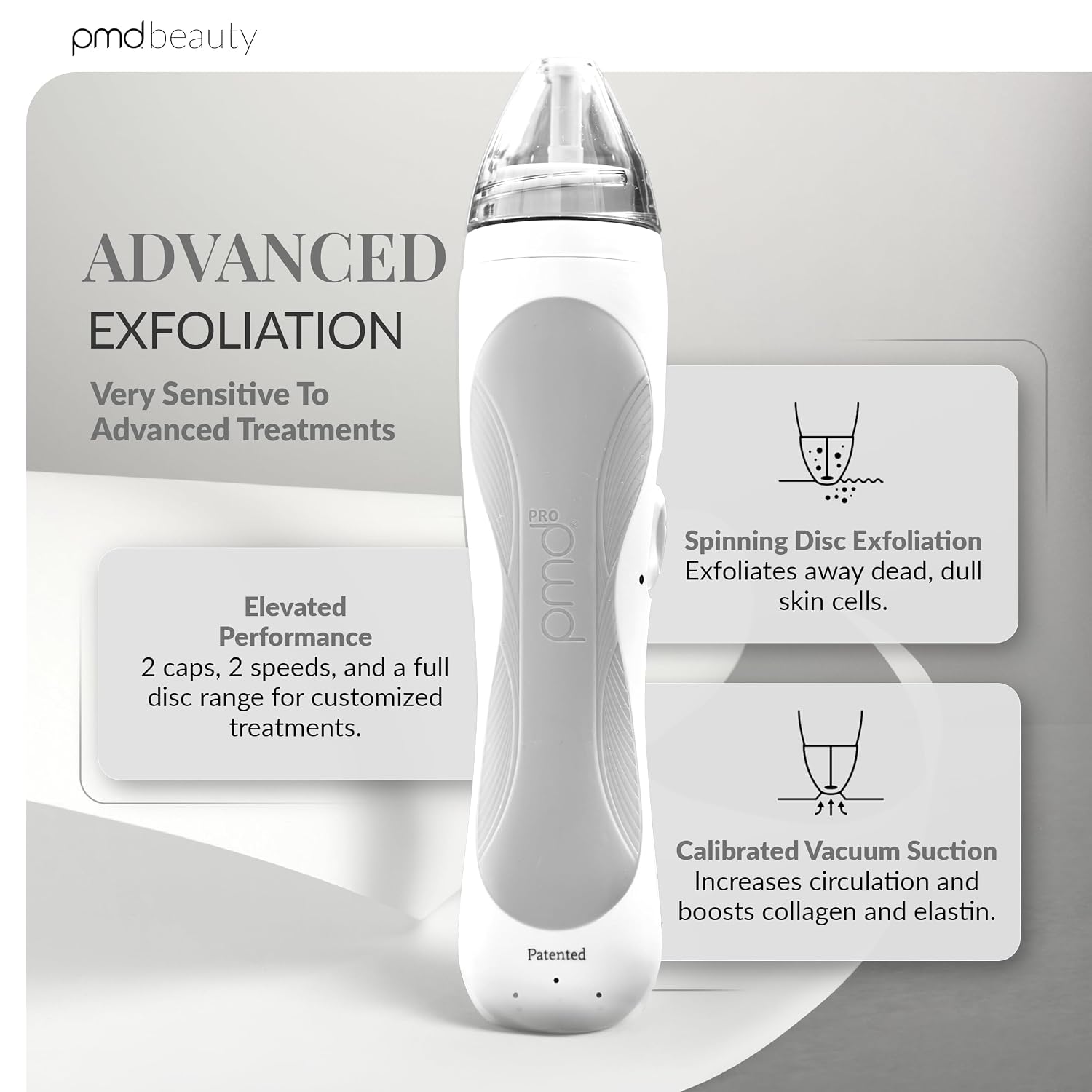 PMD Beauty Personal Microderm Pro - At-Home Use, Facial Exfoliator Tool, Microdermabrasion Machine Kit for Face and Body Skincare