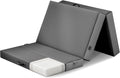 Cozzzi 4 Inch Twin Folding Mattress for Floor and Traveling with Removable Cover - Lightweight and Portable Mattress for Adults & Kids - Compact and Easy to Storage (75in x 39in x 4in)