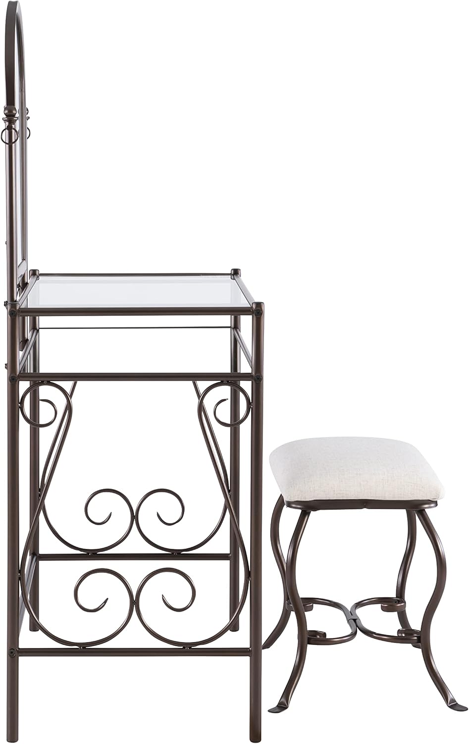 Linon Clarisse Metal Vanity Set (58950MTL-01-KD-U)
