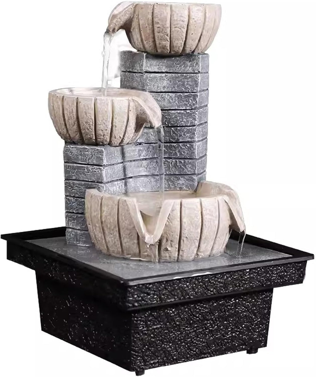 Tabletop Fountain Zhaocai Flowing Water Decoration Small Fountain Bar Chinese Style Desktop Decoration Decoration Decoration Gift Decoration Desktop Fountain (Color : B)