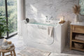 ANZZI Walk-In Bathtub 30 in x 60 in Left Drain Wheelchair Access Whirlpool and Air Tub, 8 Hydro Jets, 24 Air Jets, Powered Fast Drain, Quick Fill Faucet, ADA Seat, Chromatherapy, White | AMZ3060WCALWD