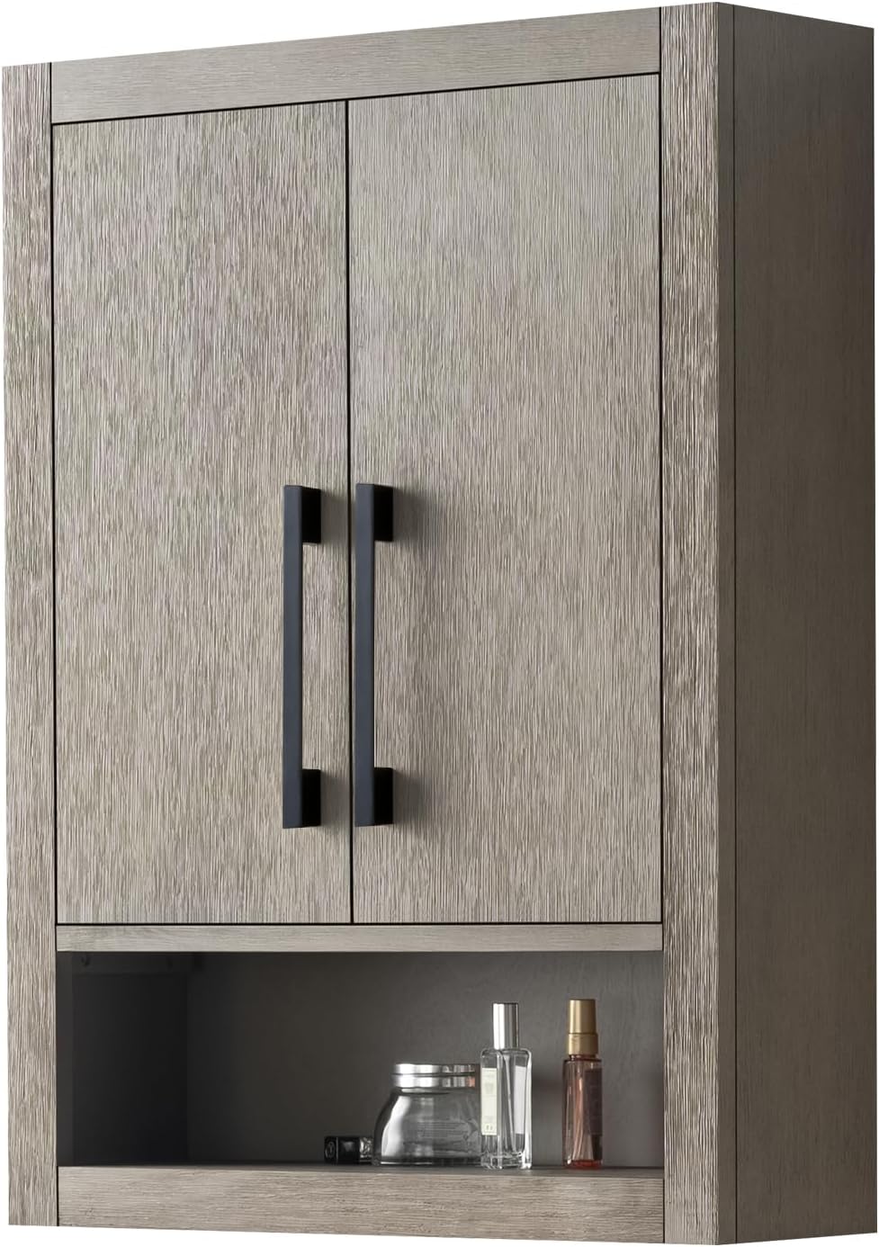 Vanity Art 24' Bathroom Vanity with Storage Cabinet & Shelves, Storage Cabinet with Soft-Closing Doors,VA90-TC-DG-BN1