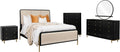 Coaster Home Furnishings Arini 5-Piece California King Bedroom Set Cream and Black 224331KWCRM-S5