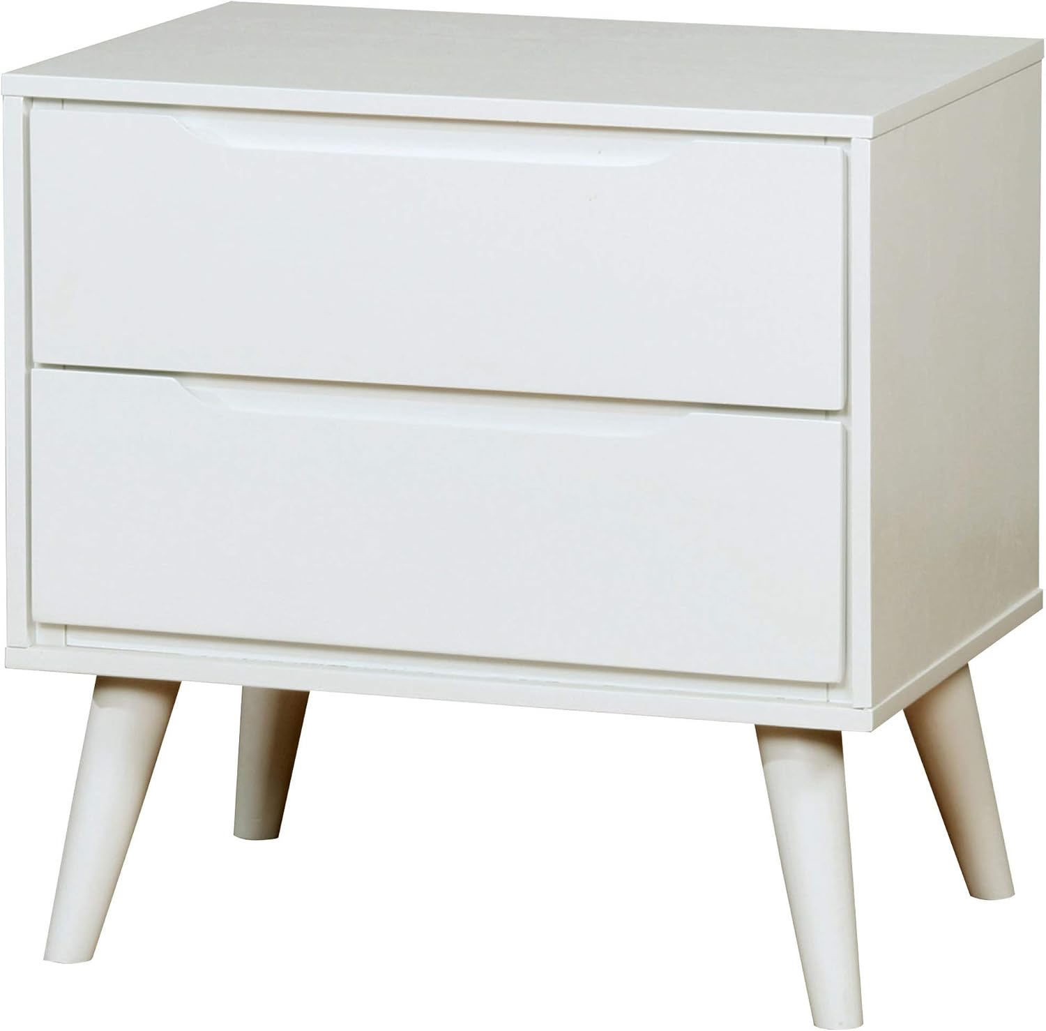 24/7 Shop at Home Chopard Contemporary Wood Bedroom Set, 2-Piece Queen Bedroom Set, White