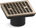 KOHLER K- 22665-BV SQUARE GRID WITH SCREWS & DRAIN THROAT, Vibrant Brushed Bronze