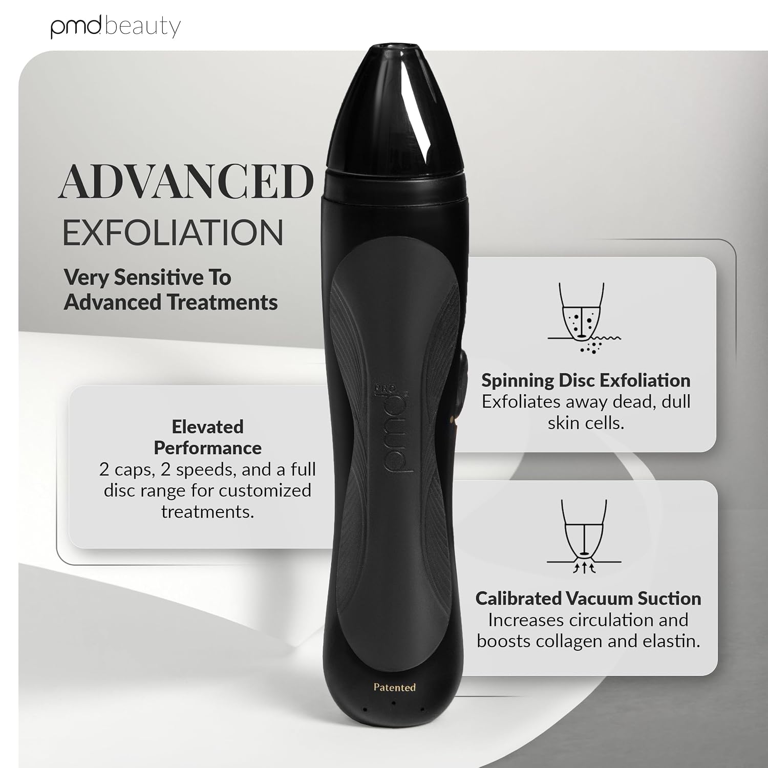 PMD Beauty Personal Microderm Pro - At-Home Use, Facial Exfoliator Tool, Microdermabrasion Machine Kit for Face and Body Skincare