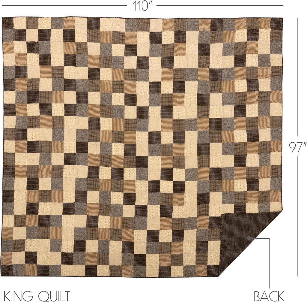 VHC Brands Kettle Grove 5 Piece King Quilt Set (1 King Quilt, 2 King Shams, 2 King Pillowcase)