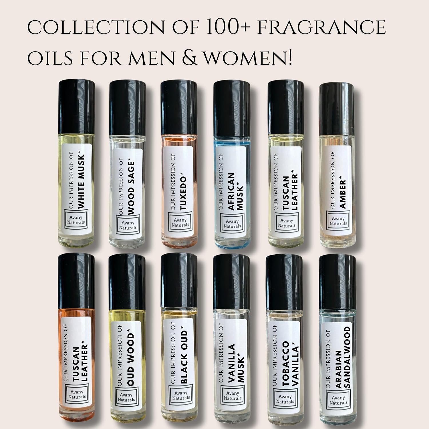 Bulk Cologne Oil for Resale Items - Wholesale Roll-On Body Fragrance for Retail Business - Men's 50 Pc