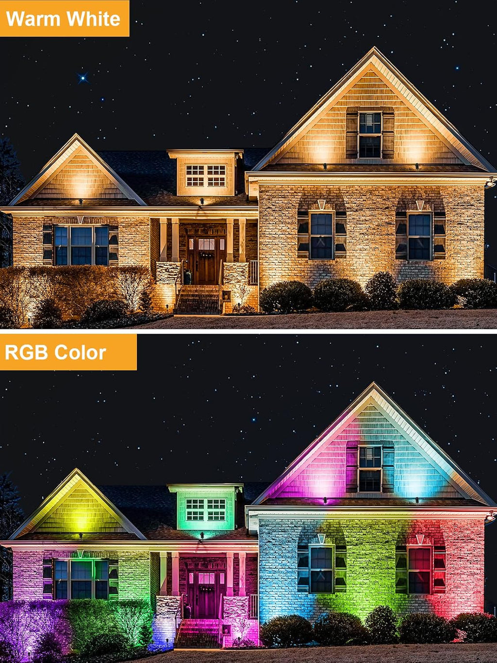 ZUCKEO 12W RGB Low Voltage Landscape Lights, LED Color Changing Landscape Lighting, IP66 Waterproof Outdoor Spotlight, 12V 24V Christmas Decorative Light for Yard Garden Path(12Pack)