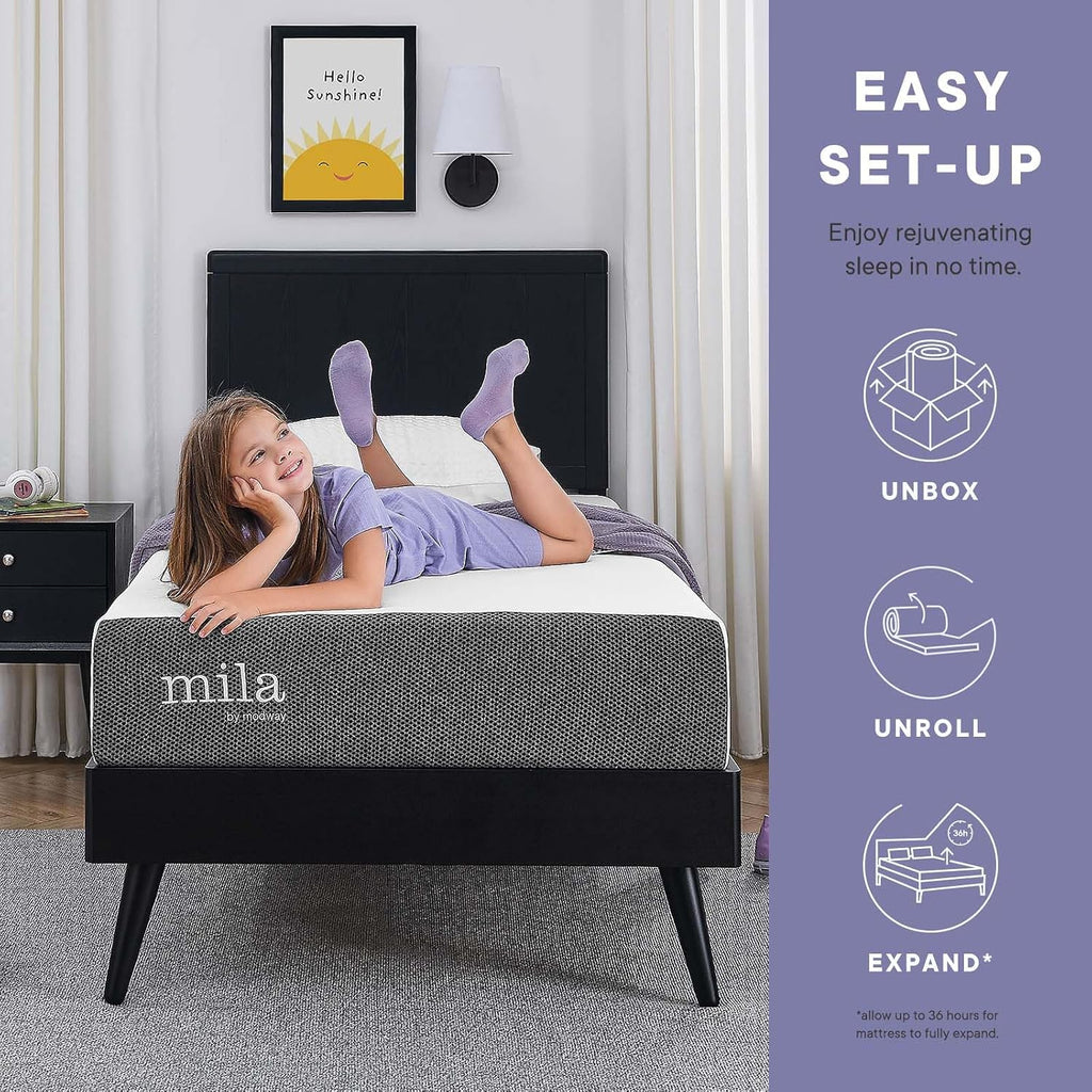 Modway Mila 6' Twin XL Mattress - Firm 6 Inch Twin XL Mattress - 10-Year Warranty White