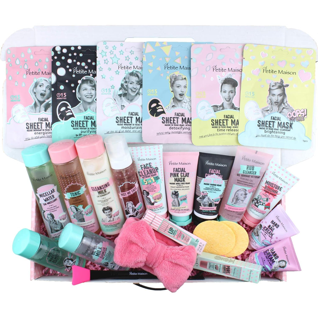 Luxury Spa Set - Skin Care Kit - Skin Care Gift Set - Skincare Box - Skin Care Baskets - Spa Day Kit - Spa Kit Women - Spa Gift Baskets - Birthday Gifts for Teen Girls - Beauty Gift Set - Facial Gifts