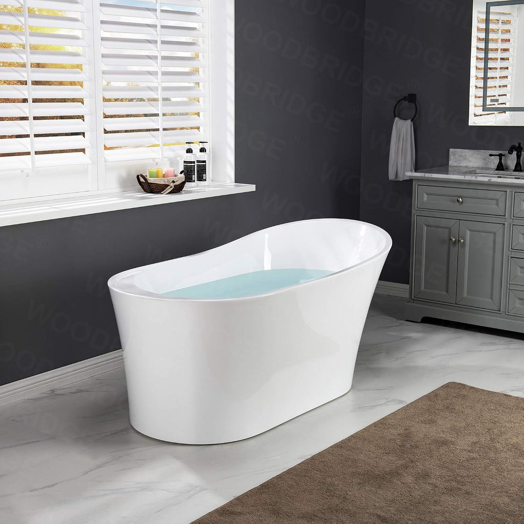 WOODBRIDGE B0084-B/N-Drain&O Bathtub, Brushed Nickel