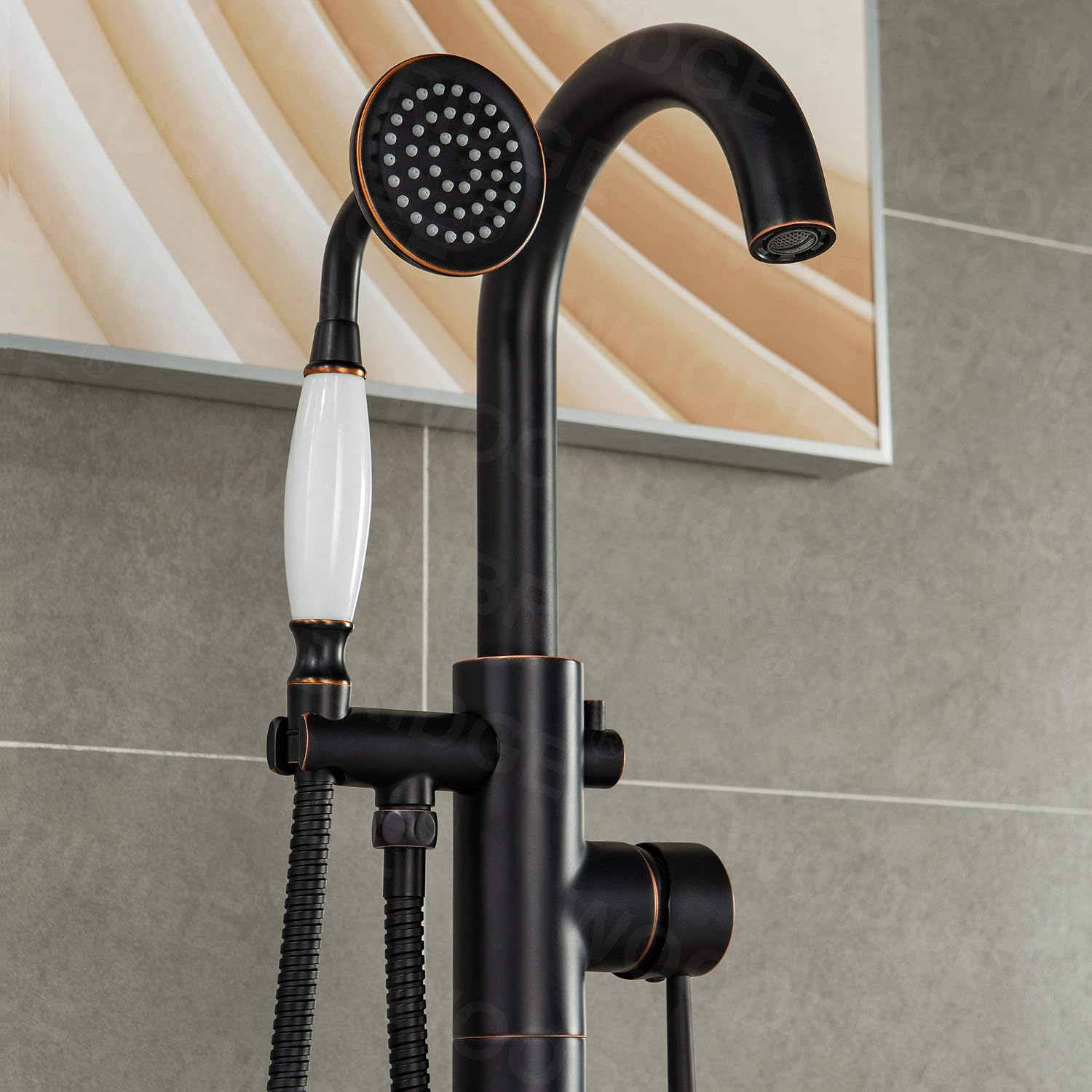 WOODBRIDGE BTA1517-ORB-Drain &O+F0010ORBVT BATHTUB, With ORB Drian