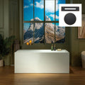 WOODBRIDGE 59' L x 29-1/2' W Freestanding Contemporary Soaking Bathtub with Oil-Rubbed Bronze Drain & Overflow, White, B5910-ORB