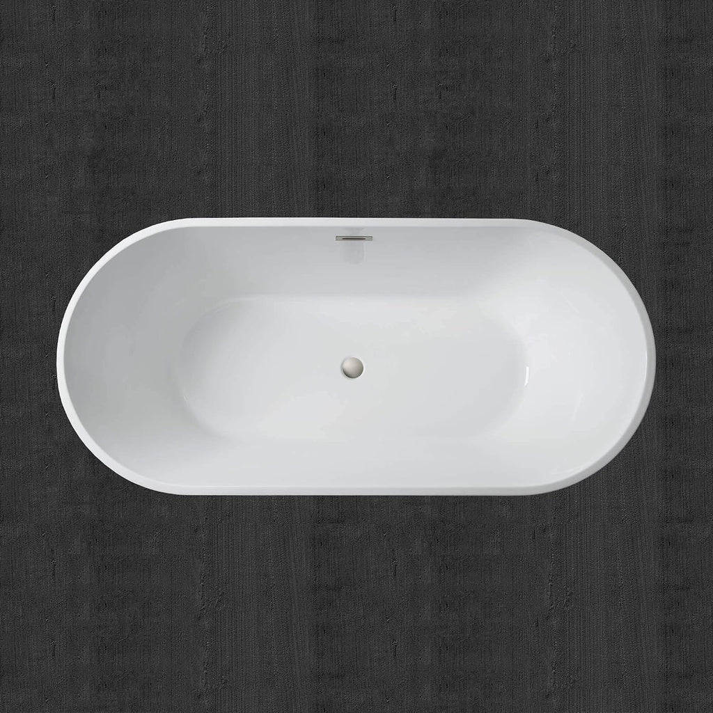 WOODBRIDGE B0013-B/N-Drain &O Bathtub, Brushed Nickel