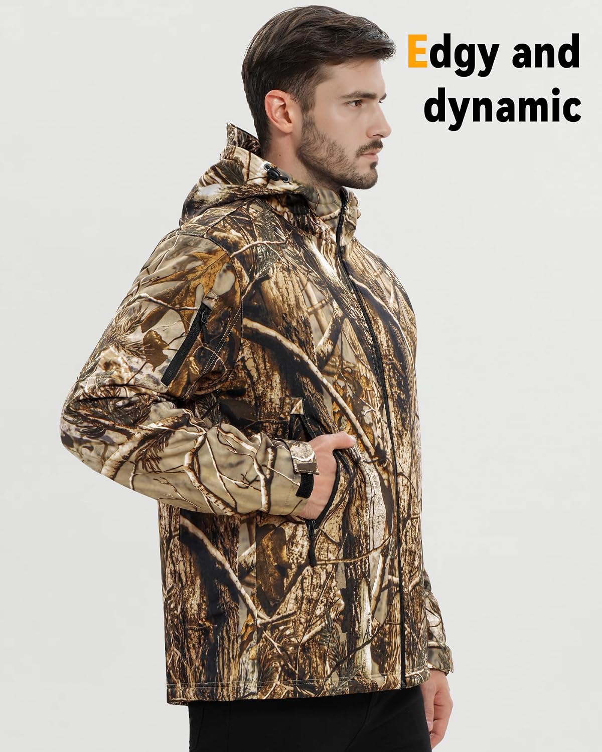 Wulcea Graphene Heated Soft Shell Jacket for Men 12V 18400mAh Large Capacity