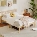 12 in High Solid Bamboo Wood Full Bed Frame with Headboard, Platform Full Size Bed Frame, Heavy Duty, No Box Spring Needed, Nosie Free