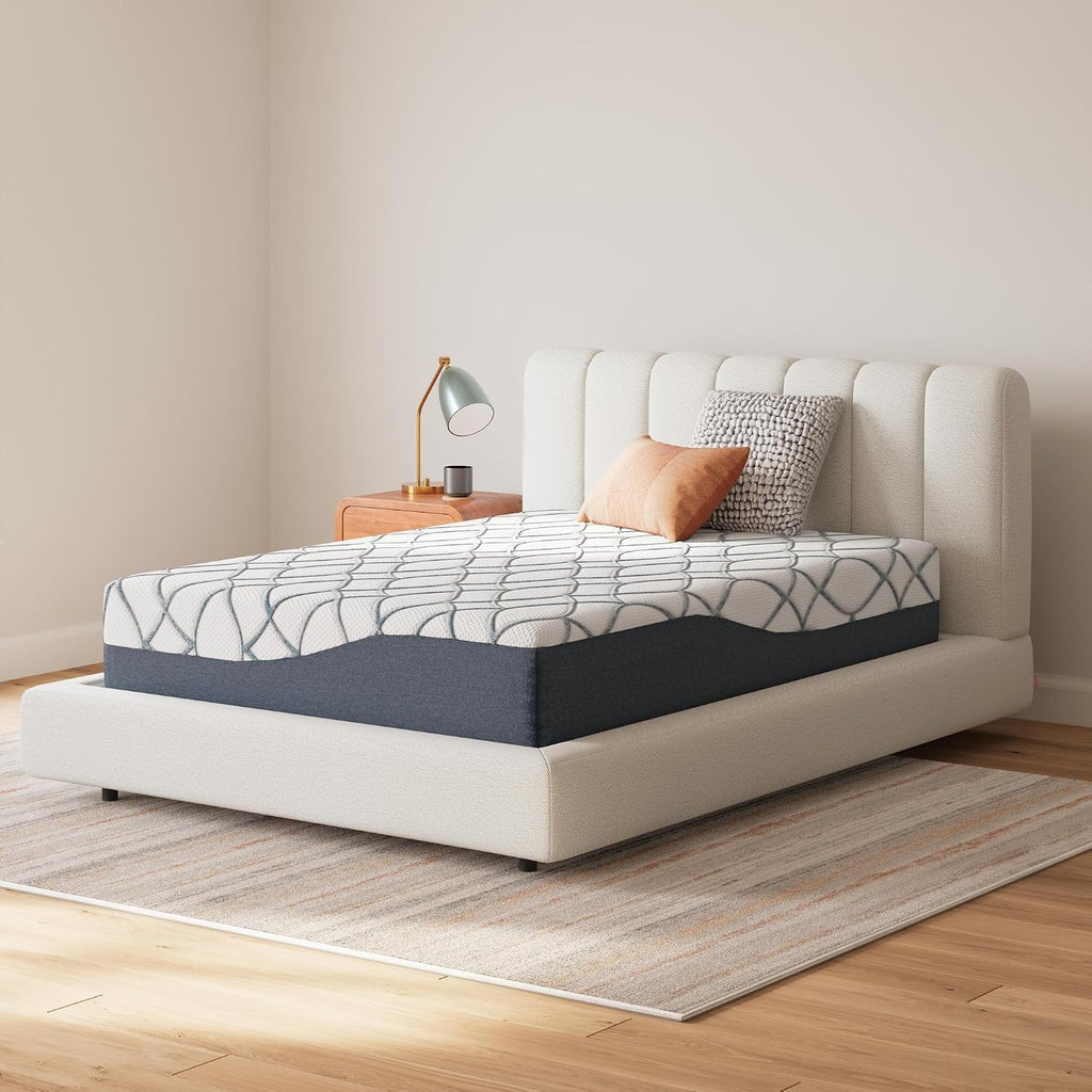 Signature Design by Ashley 12 Inch Chime Elite 2.0 Plush Green Tea Memory Foam Mattress for Cool Sleep and Pressure Relief, Twin, Fiberglass-Free, Mattress In A Box