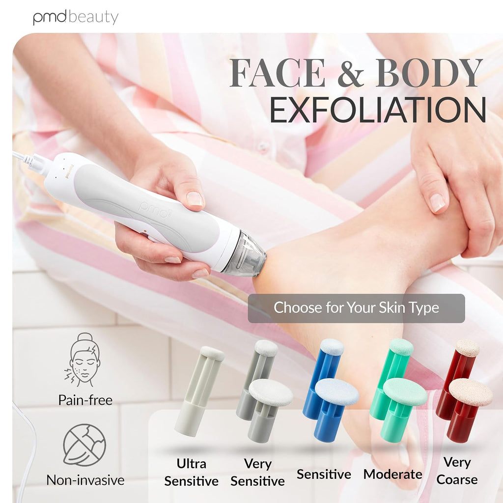 PMD Beauty Personal Microderm Pro - At-Home Use, Facial Exfoliator Tool, Microdermabrasion Machine Kit for Face and Body Skincare