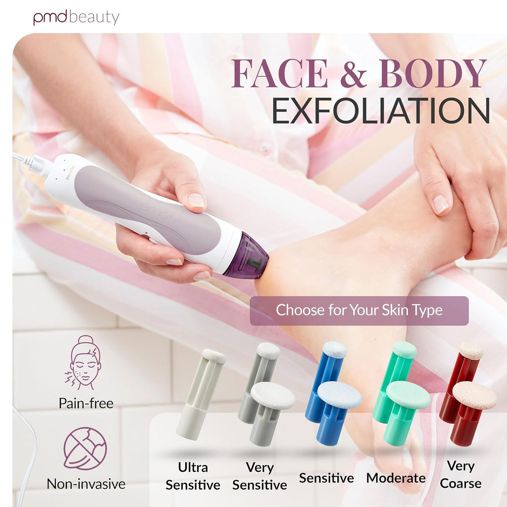 PMD Beauty Personal Microderm Pro - At-Home Use, Facial Exfoliator Tool, Microdermabrasion Machine Kit for Face and Body Skincare