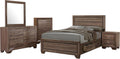 Coaster Home Furnishings Kauffman Transitional 5-Piece Bedroom Set Eastern King Size Storage Panel Bed Frame 54-inch Headboard Washed Taupe 204190KE-S5