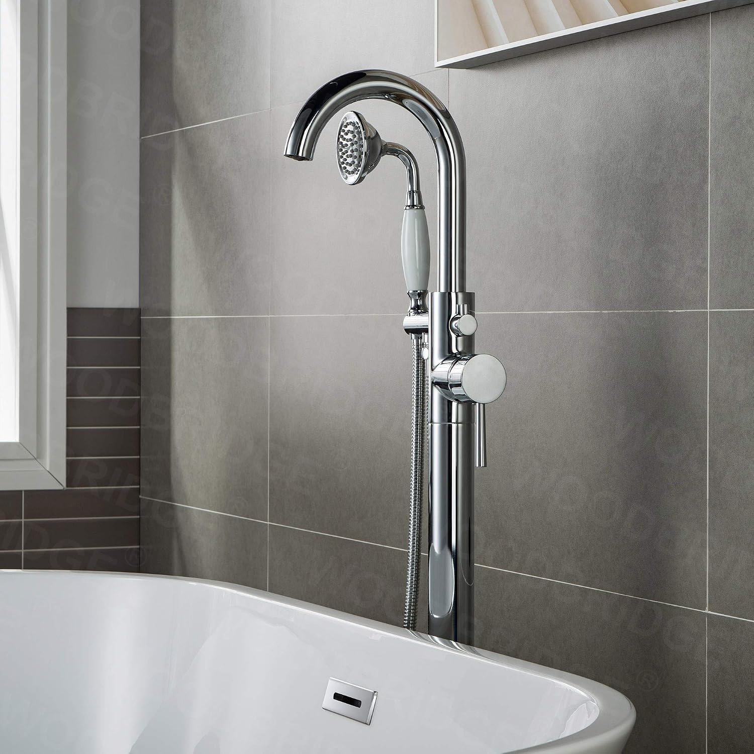 WOODBRIDGE 67' BTS1609-C-Drain &O Bathtub & F0002CHVT-Faucet, Chrome