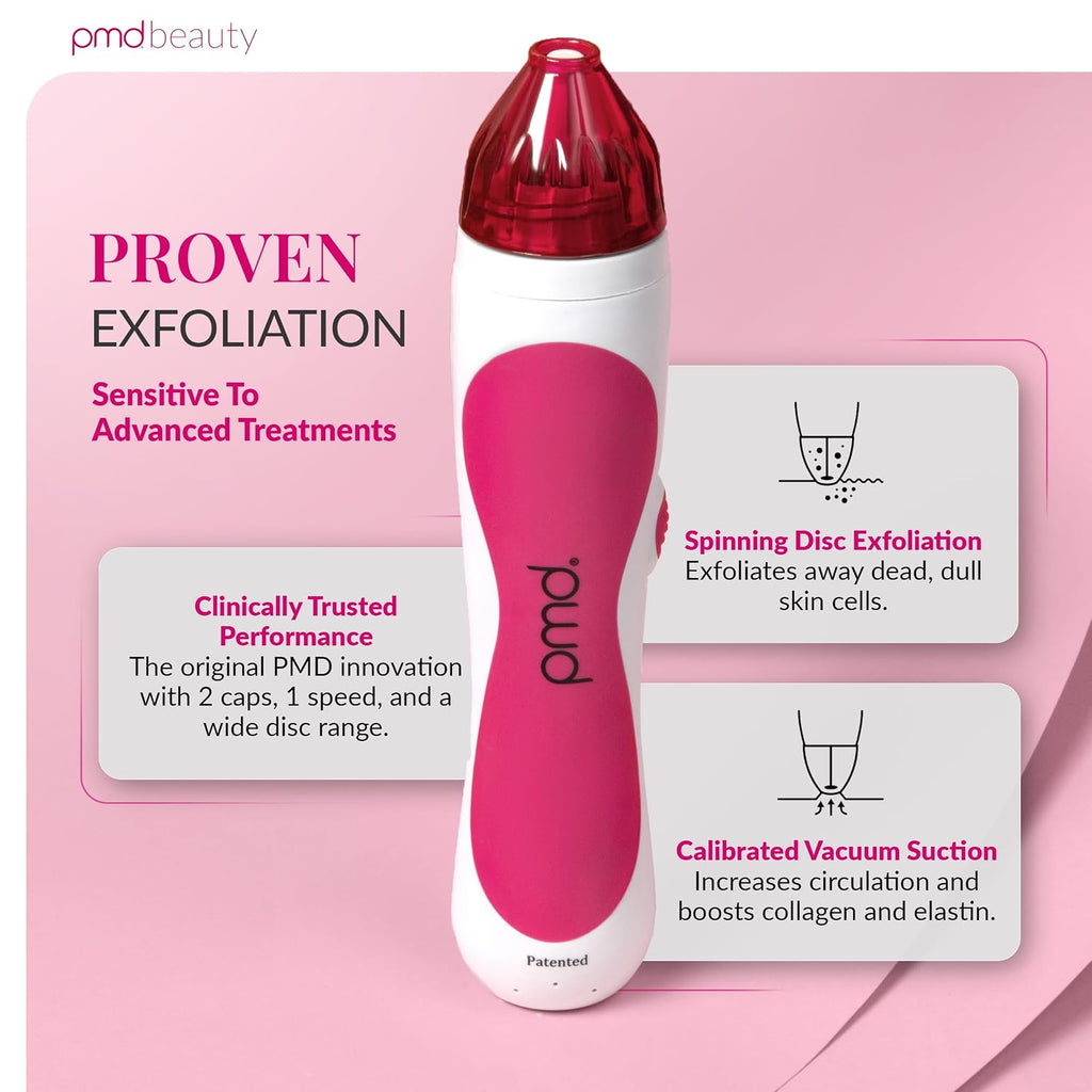 PMD Beauty Personal Microderm Classic - At-Home Use, Facial Exfoliator Tool, Microdermabrasion Machine Kit for Face and Body Skincare