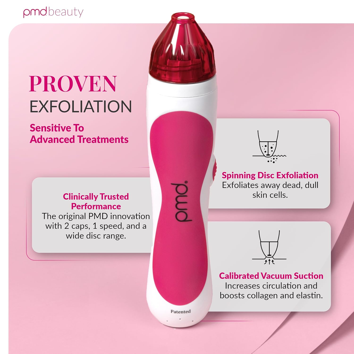 PMD Beauty Personal Microderm Classic - At-Home Use, Facial Exfoliator Tool, Microdermabrasion Machine Kit for Face and Body Skincare