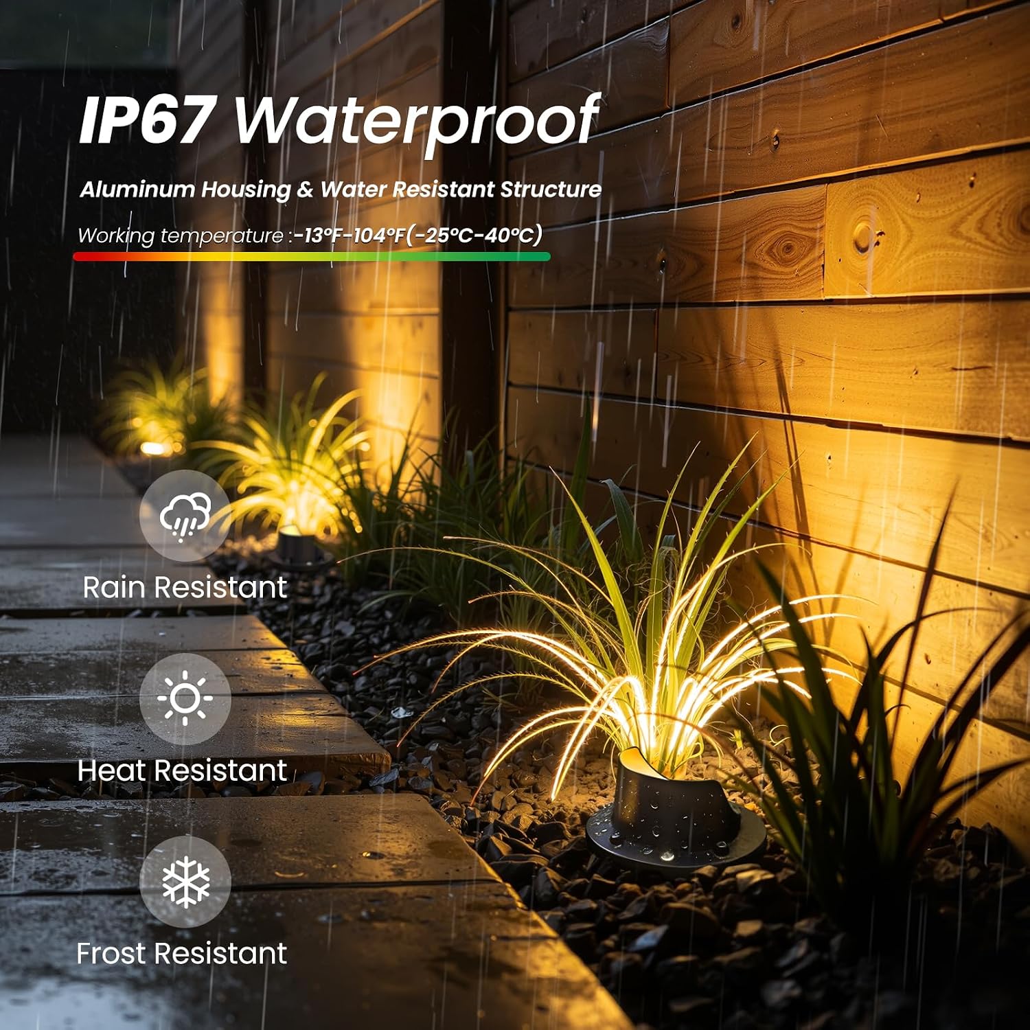 All-in-One Low Voltage Landscape Lighting 12W LED Well Lights IP67 Outdoor In-Ground Lights Waterproof with 144W Transformer, 2700K Warm White Pathway Lighting for Yard Garden, 12 Pack