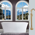 WOODBRIDGE BTS1609-BG-Drain &O+ F0007BGVT Bathtub&Faucet, Brushed Gold