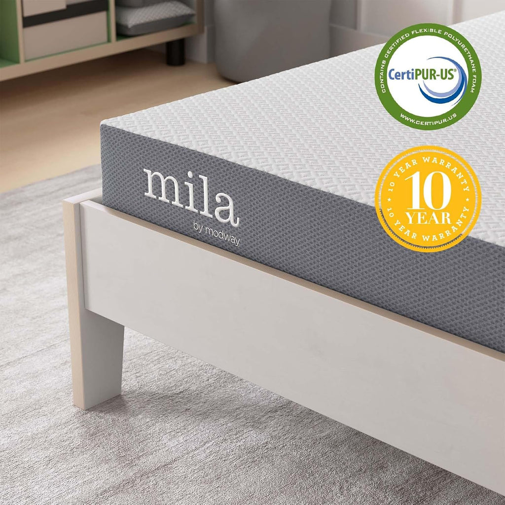 Modway Mila 6' Narrow Twin Mattress - Firm 6 Inch- 10-Year Warranty