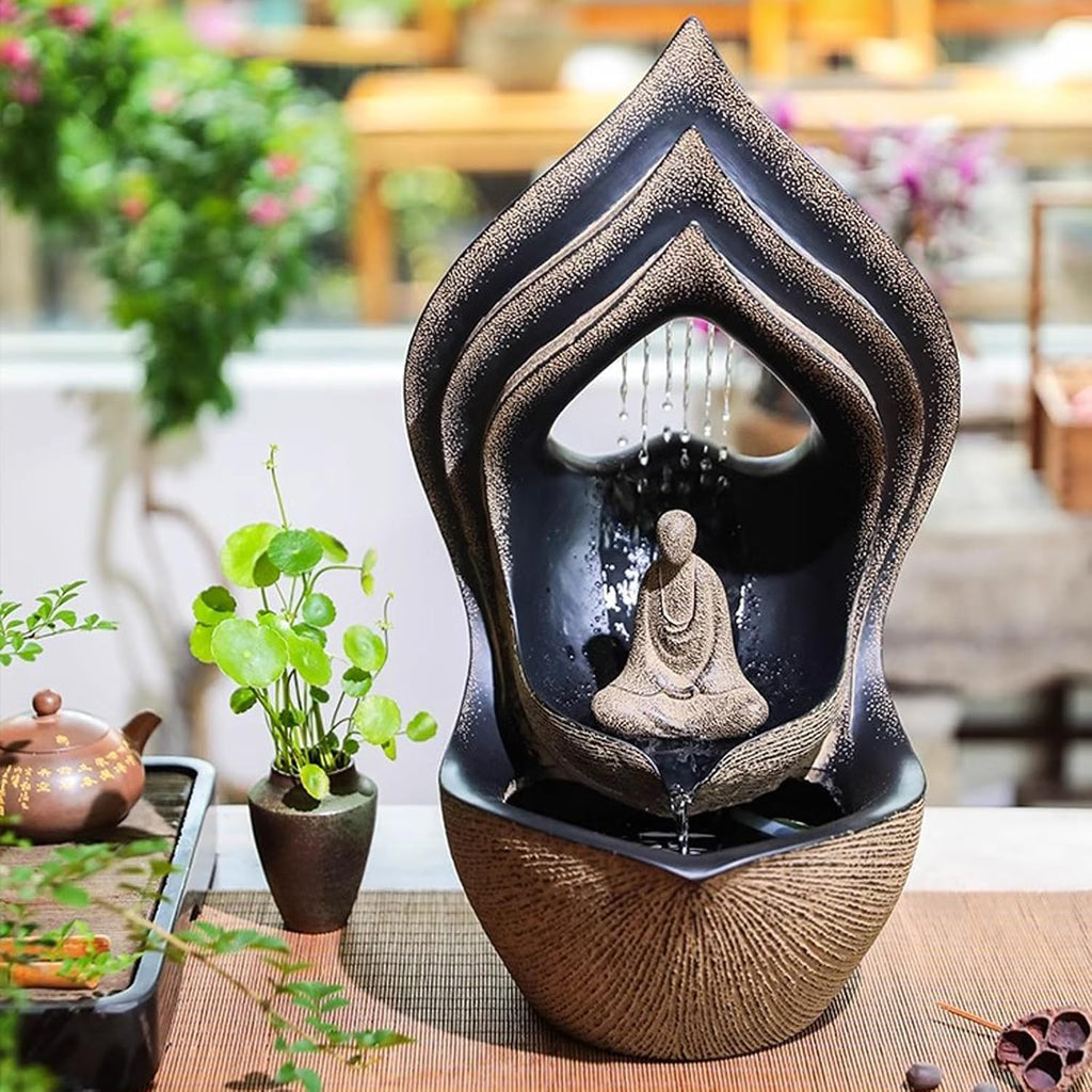 Tabletop Fountain New Chinese Style Flowing Water Decoration, Home, Office, Living Room, Porch, Desktop Decoration, Fountain Landscape Desktop Fountain