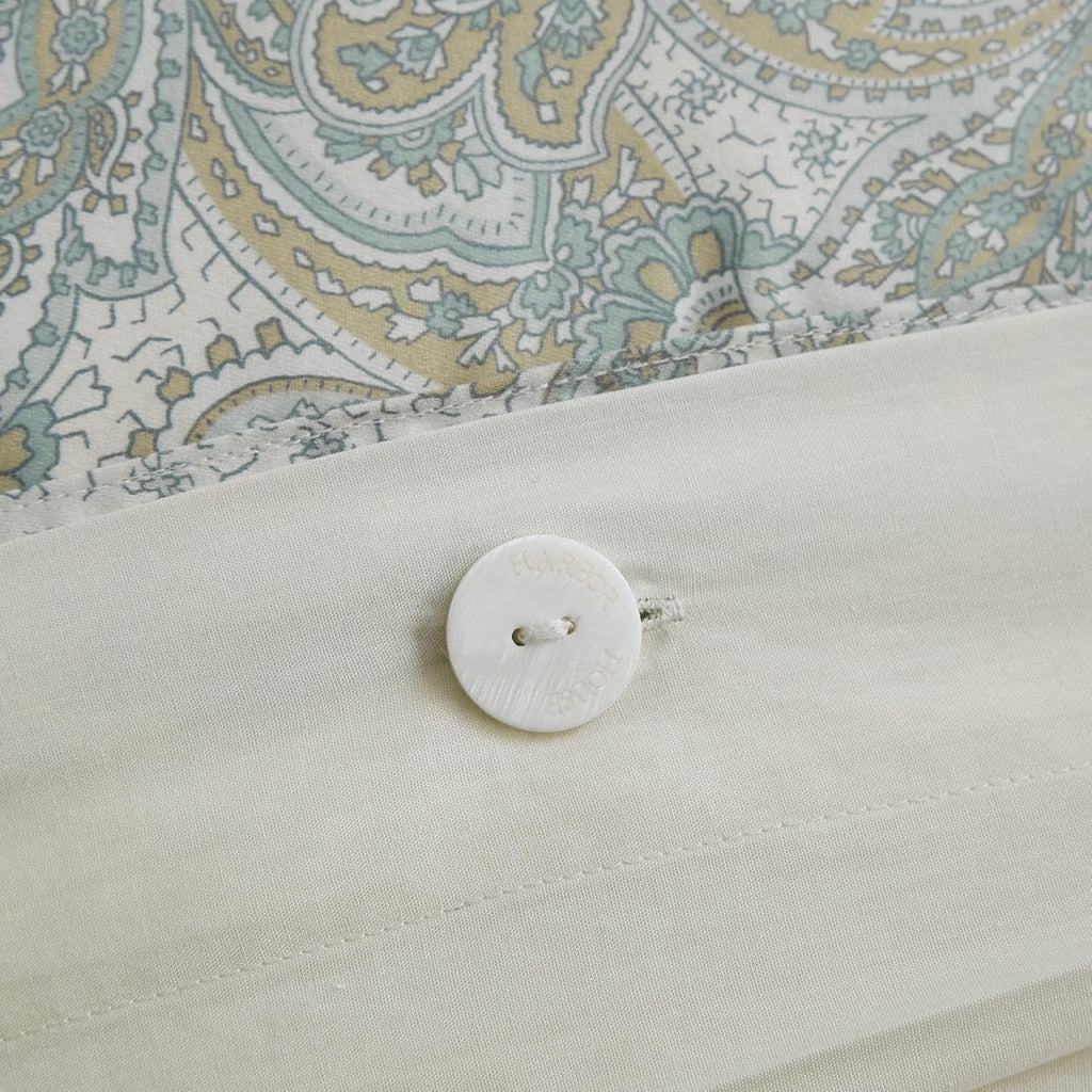Harbor House 100% Cotton Duvet Cover, Ultra Soft, All Season Bedding Oversized Comforter Cover, Chelsea Paisley Blue King/Cal King (106'x90') 3 Piece