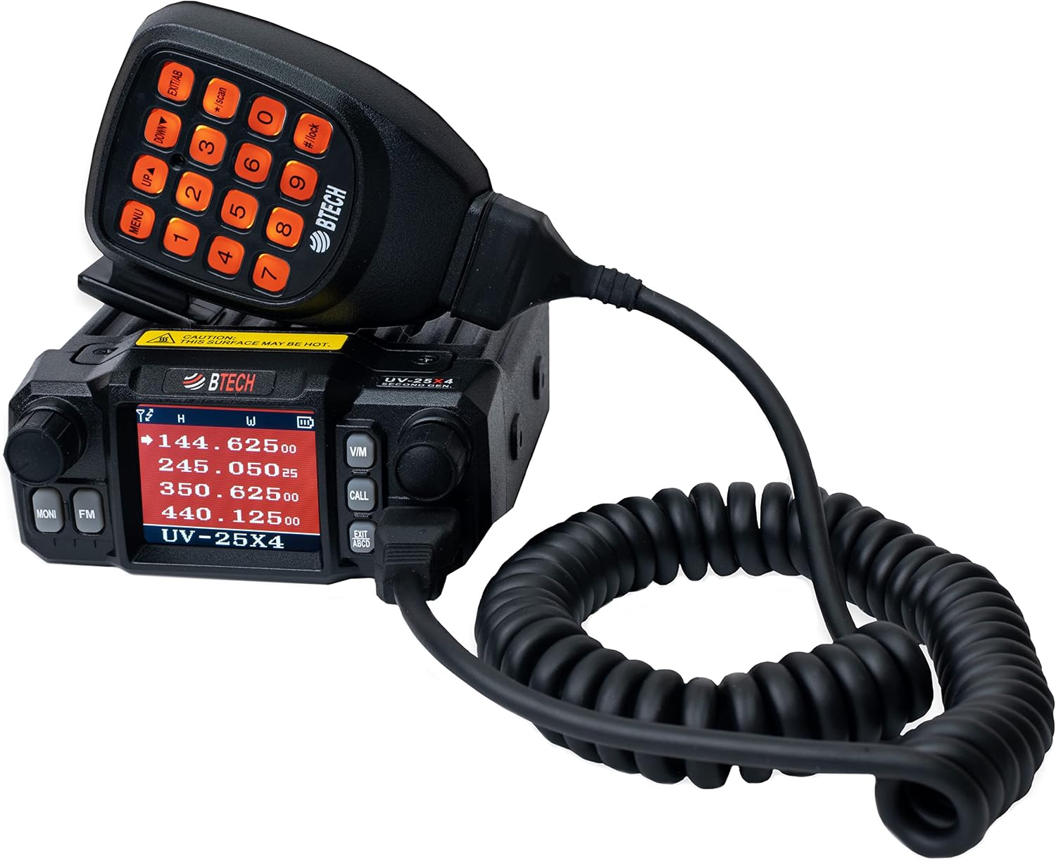 BTECH UV-25X4 (Second Gen.) Mini Mobile 25 Watt Tri Band Base, Mobile Radio: VHF, 1.255M, UHF Amateur (Ham)