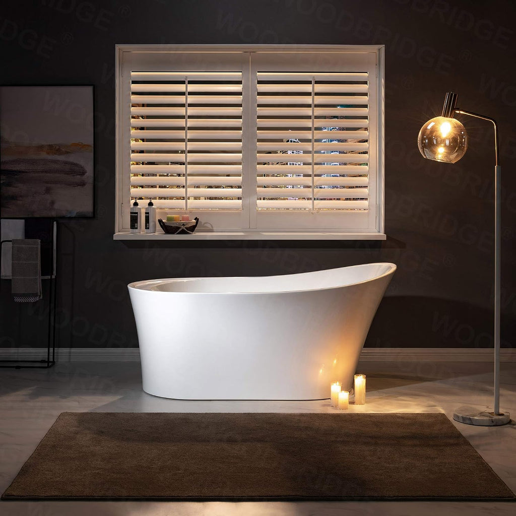 WOODBRIDGE B0084-B/N-Drain&O Bathtub, Brushed Nickel
