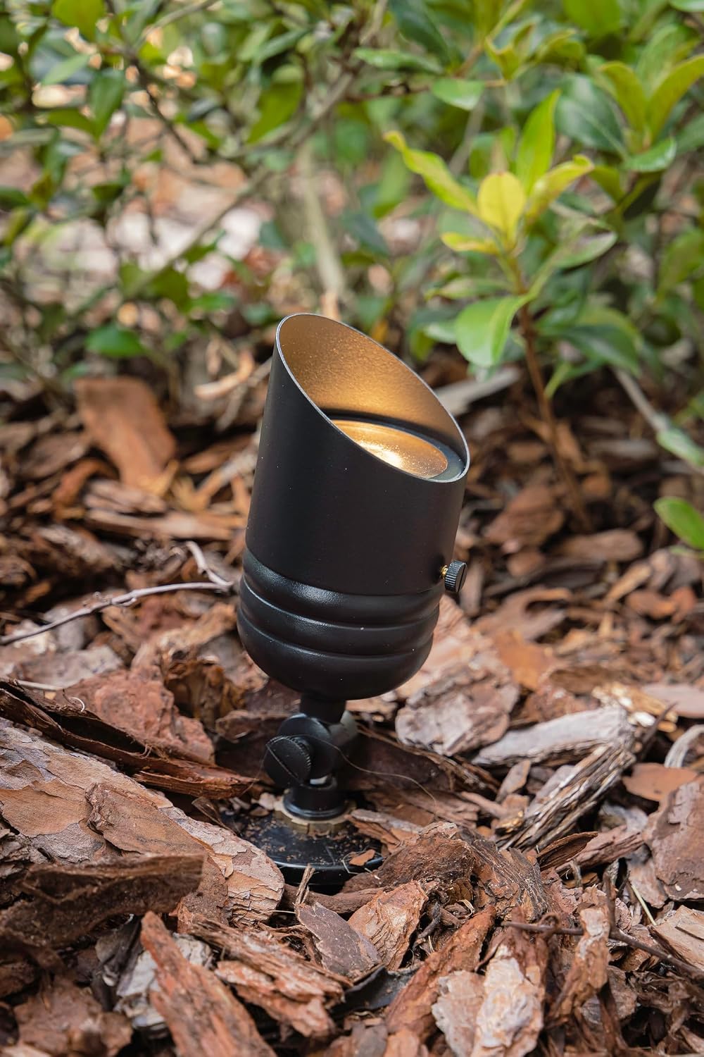 VOLT 12V Brass Fat Boy LED Outdoor Spotlight 4-Pack Expansion Kit (Black) for Low Voltage Landscape Lighting of Yard, Lawn, Garden, Patio, Trees & House