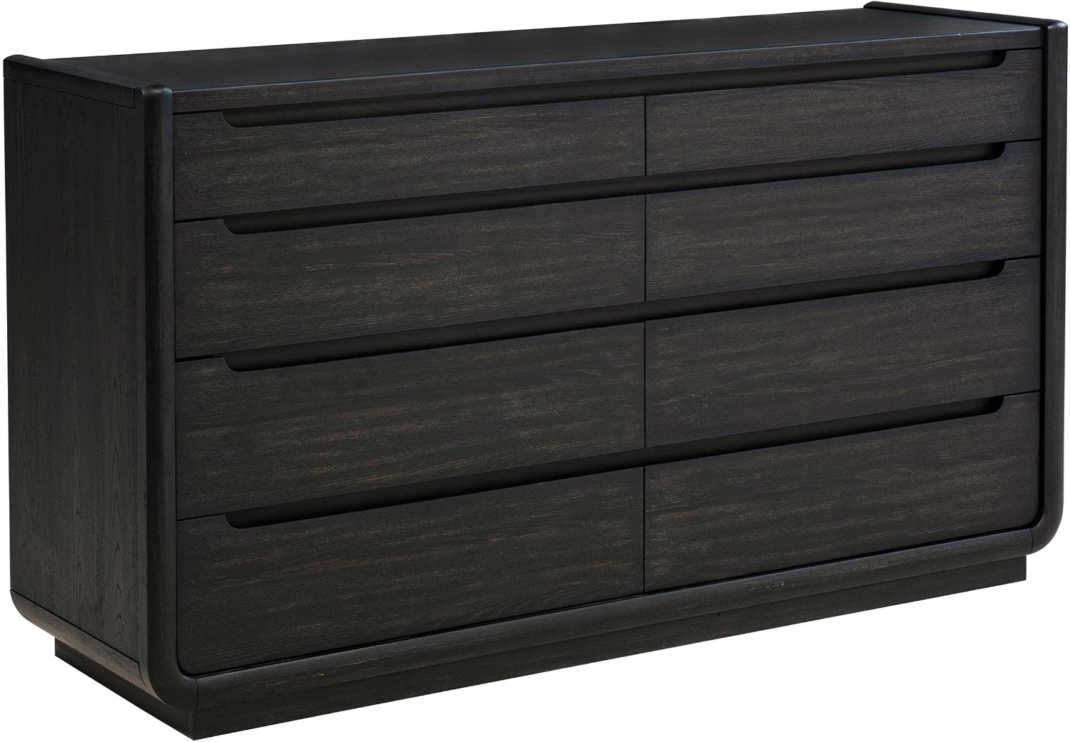 Coaster Home Furnishings - Leandro - Wood - 5-Piece Bedroom Set with Wingback Design, Tufted Detail and Recessed Pulls - Bedroom - Queen Size - Burnished Black - 222491Q-S5