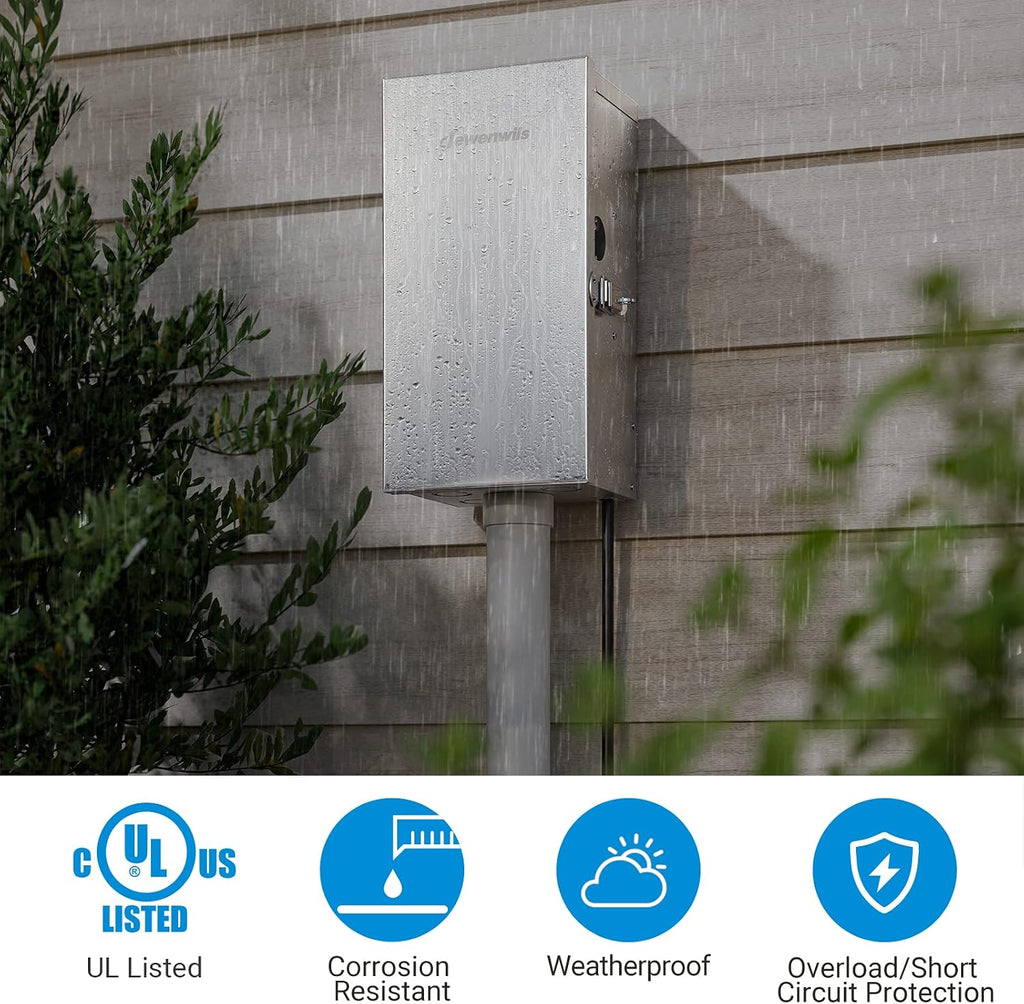 DEWENWILS 300W Multi-Tap Low Voltage Transformer, 120V AC to 12V/13V/14V/15V AC,Stainlees Steel Shield, Outdoor Transformer for Low Voltage Landscape Lighting, Spotlight, Pathway Light, ETL Listed…