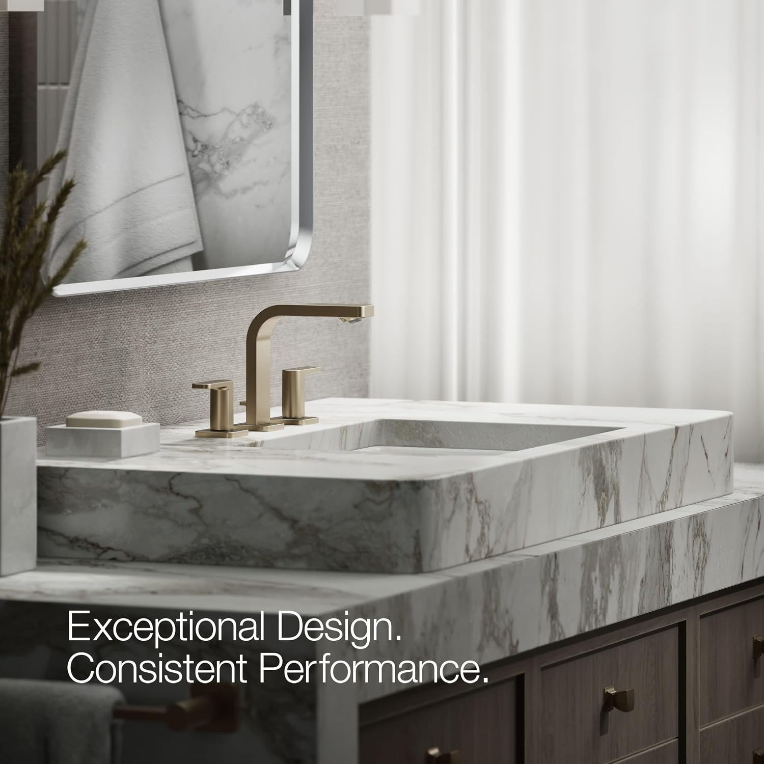 KOHLER K-23484-4K-BV PARALLEL® WS LAV FCT, LEVER 1.0 GPM, Vibrant Brushed Bronze
