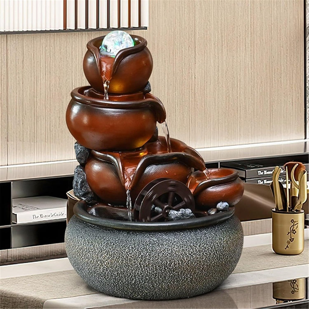 Tabletop Fountain Water Fountains Indoor Minimalist Display with Circulating Features