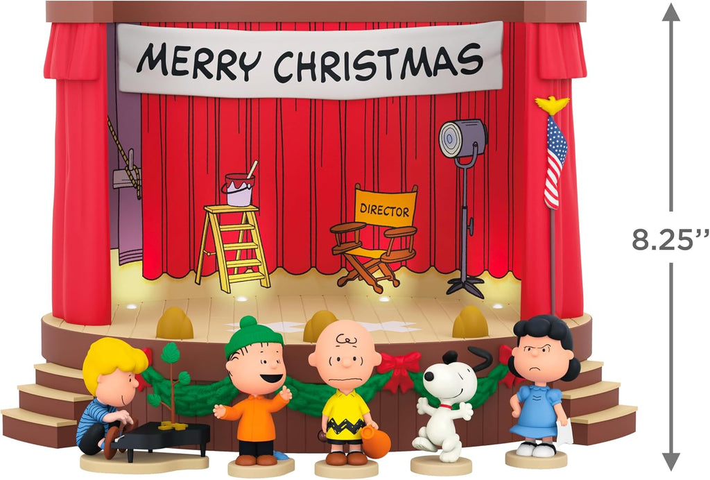 Hallmark Keepsake Peanuts Christmas Tabletop Decoration, The Peanuts Gang Merry Christmas, Charlie Brown! with Light and Sound