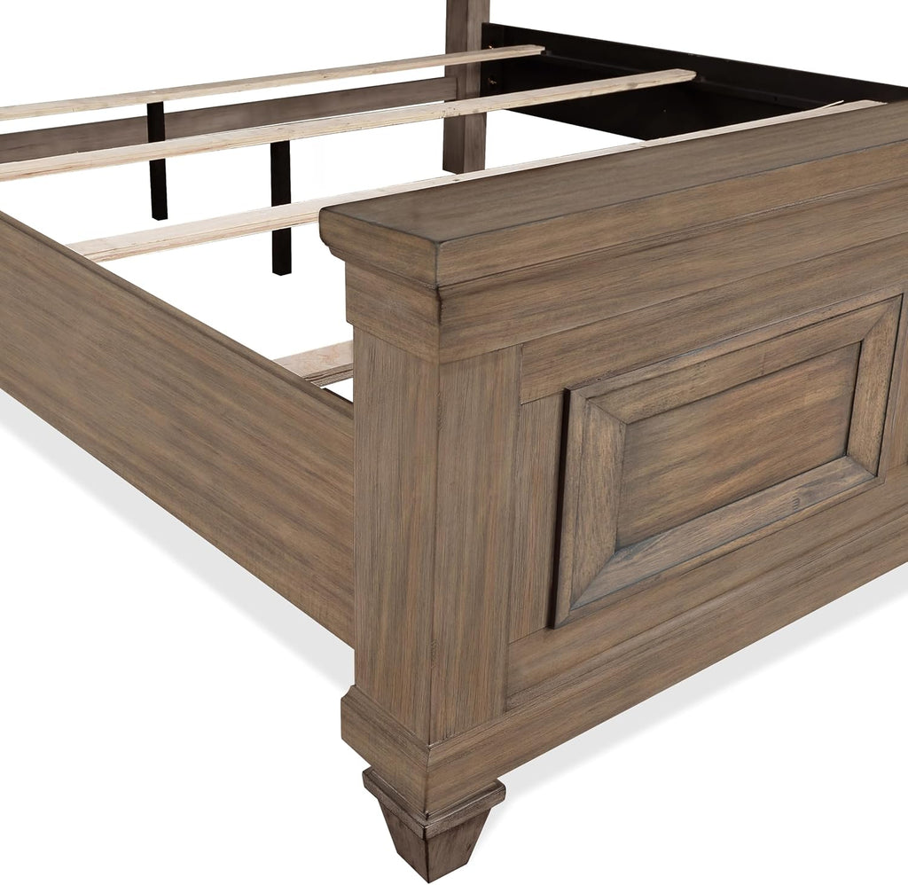 New Classic Furniture Mariana 5-Piece Wood Queen Bedroom Set with 2 Nightstands, Vintage Mocha